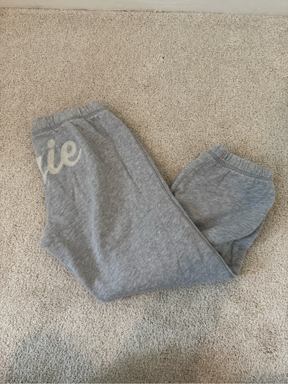 aerie Heather Gray Sweatpants with Script Logo